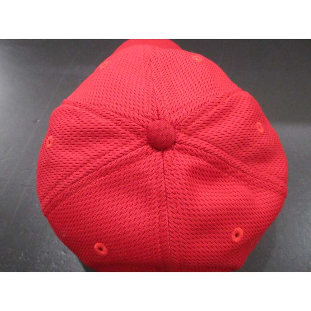 Nike VINTAGE Nike Hat Cap Strap Back Red White Sw… - image 5