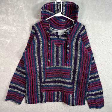 Vintage Vintage Mexican Poncho Drug Rug Sweatshir… - image 1