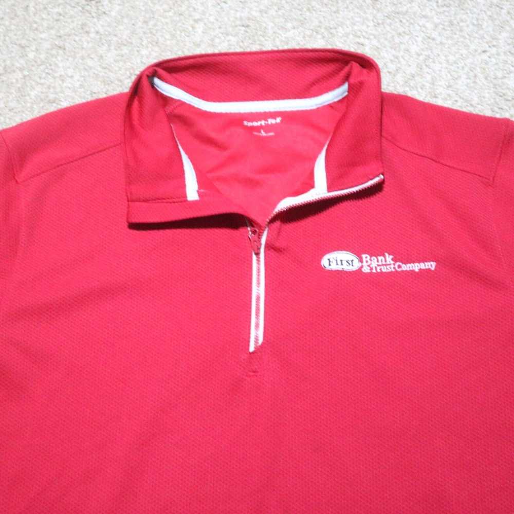 Vintage First Bank & Trust Sport-Tek Red Jacket P… - image 1