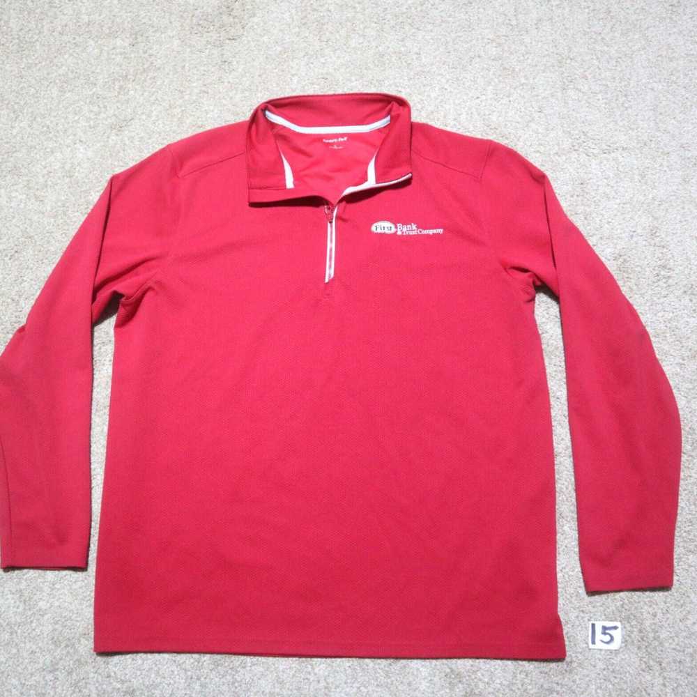 Vintage First Bank & Trust Sport-Tek Red Jacket P… - image 2