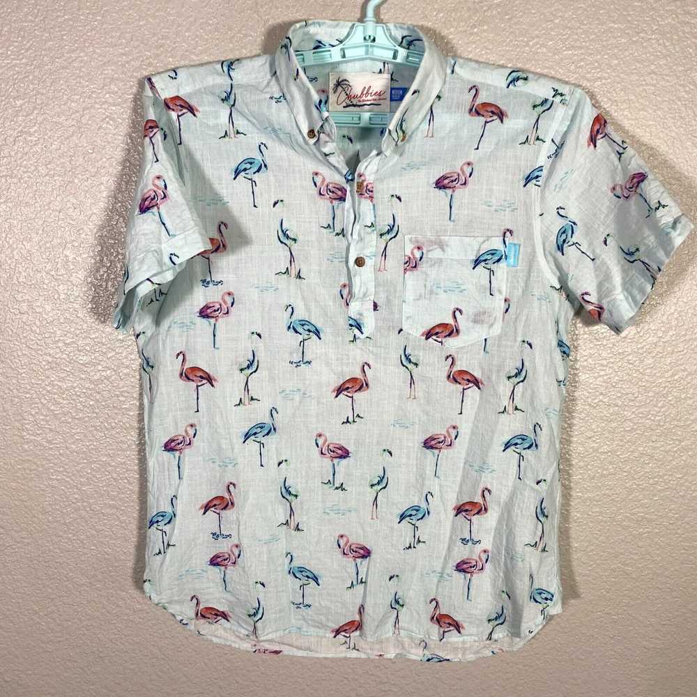 Chubbies Chubbies Shirt Mens Medium Blue Hawaiian… - image 1