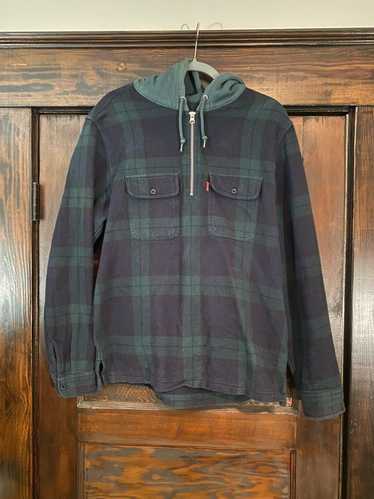 Supreme Half Zip Hooded Flannel