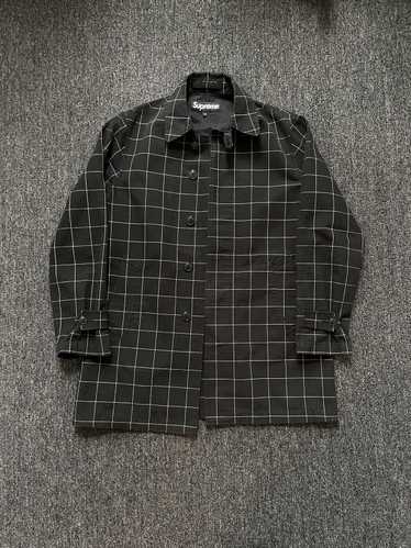 Supreme Windowpane Work Trench Coat Spring Summer 