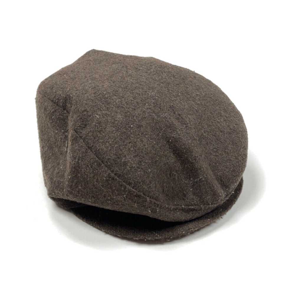 Vintage VTG Yupoong Brown Flat Cap Driving Hat Wo… - image 1