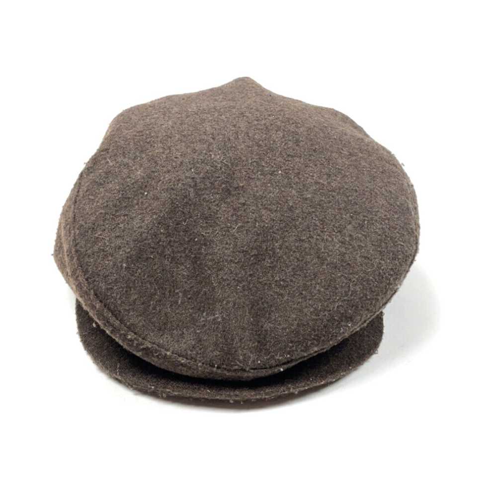 Vintage VTG Yupoong Brown Flat Cap Driving Hat Wo… - image 2