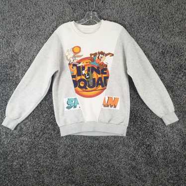 Vintage Space Jam Womens Gray Long Sleeve Graphic… - image 1