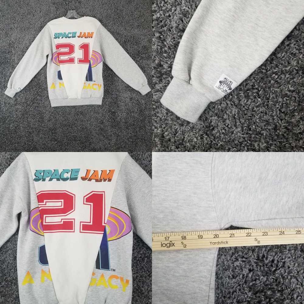 Vintage Space Jam Womens Gray Long Sleeve Graphic… - image 4