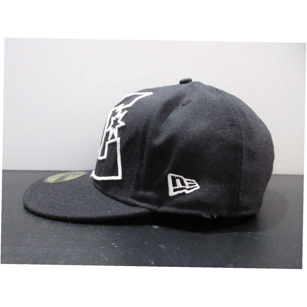 Vintage DC Shoes Hat Cap Fitted Mens 7 3/8 Black … - image 3