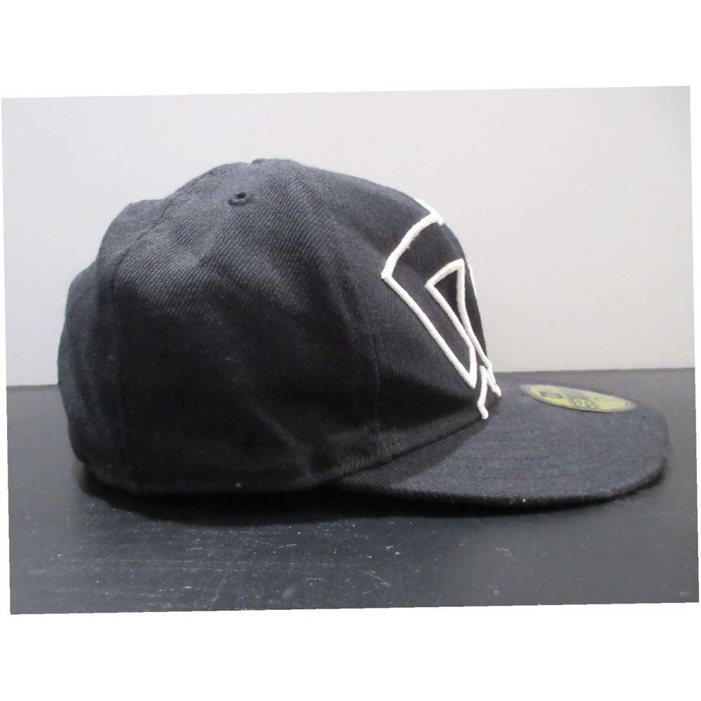 Vintage DC Shoes Hat Cap Fitted Mens 7 3/8 Black … - image 4