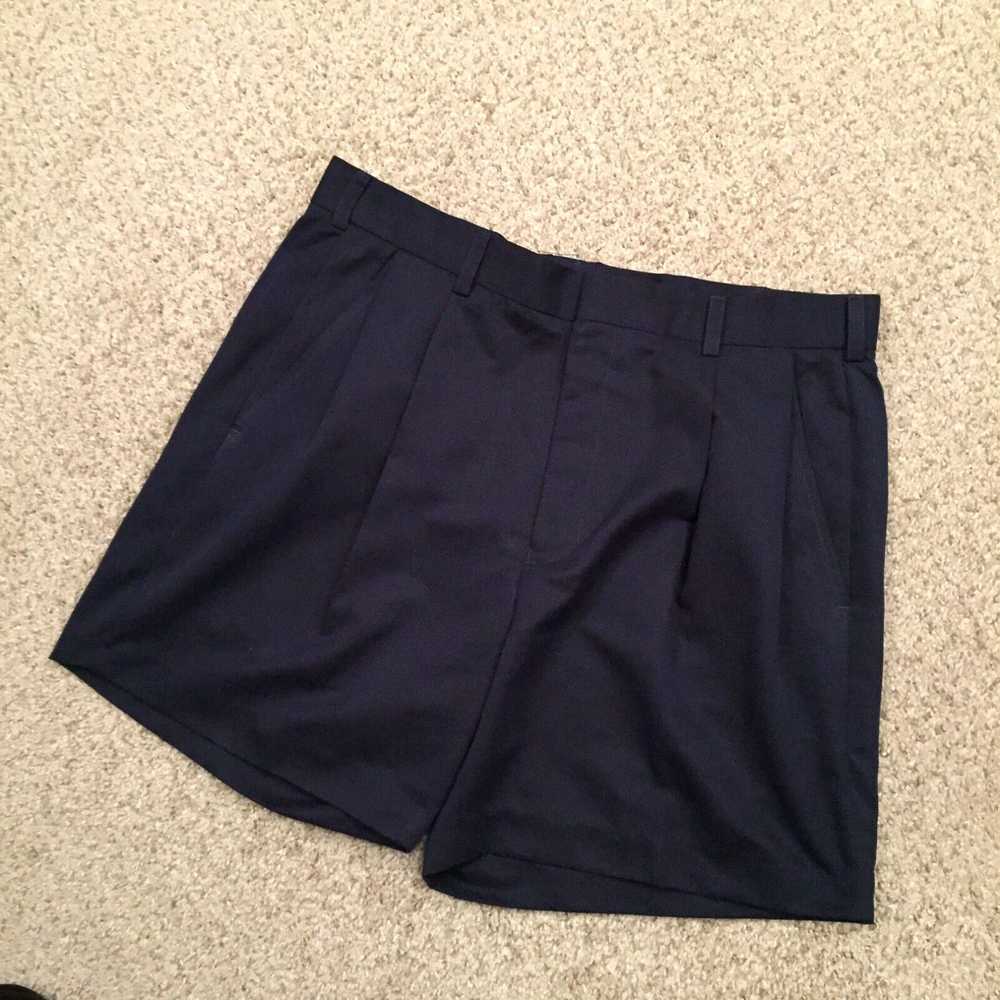 Izod Izod Chino Shorts Mens Size 36 Blue Pleated - image 2