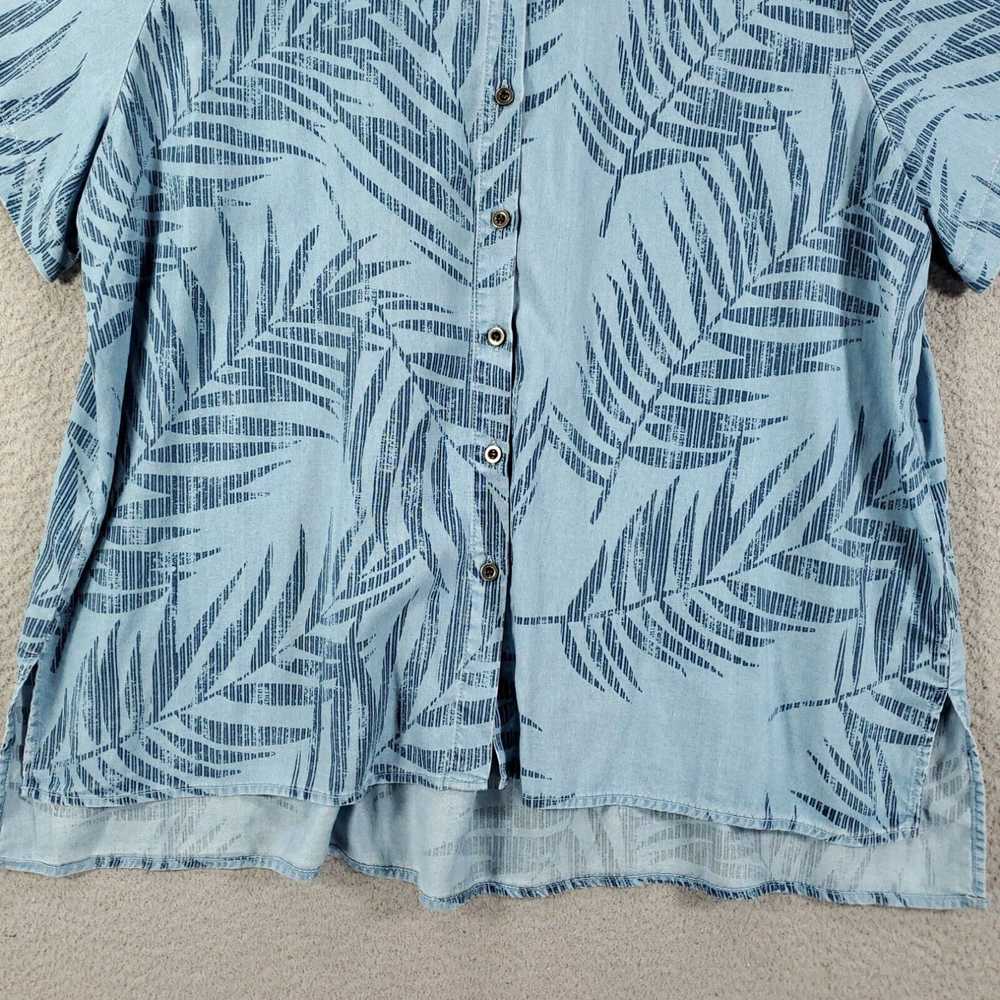 Vintage Jane And Delancey Shirt Womens 1X Blue Fl… - image 6