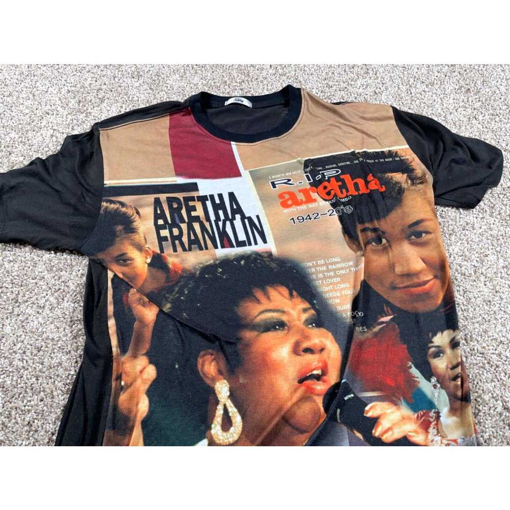 Vintage Aretha Franklin Memorial Print T-Shirt Ad… - image 4