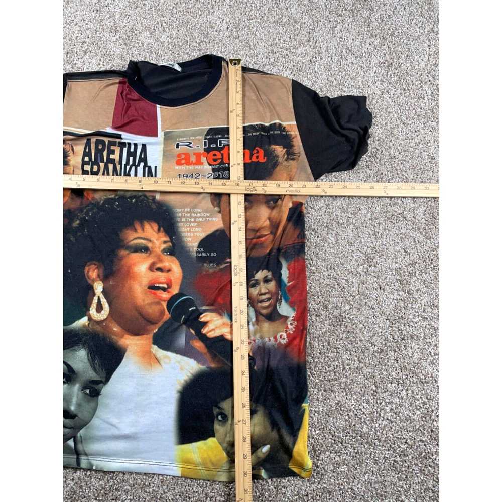 Vintage Aretha Franklin Memorial Print T-Shirt Ad… - image 5