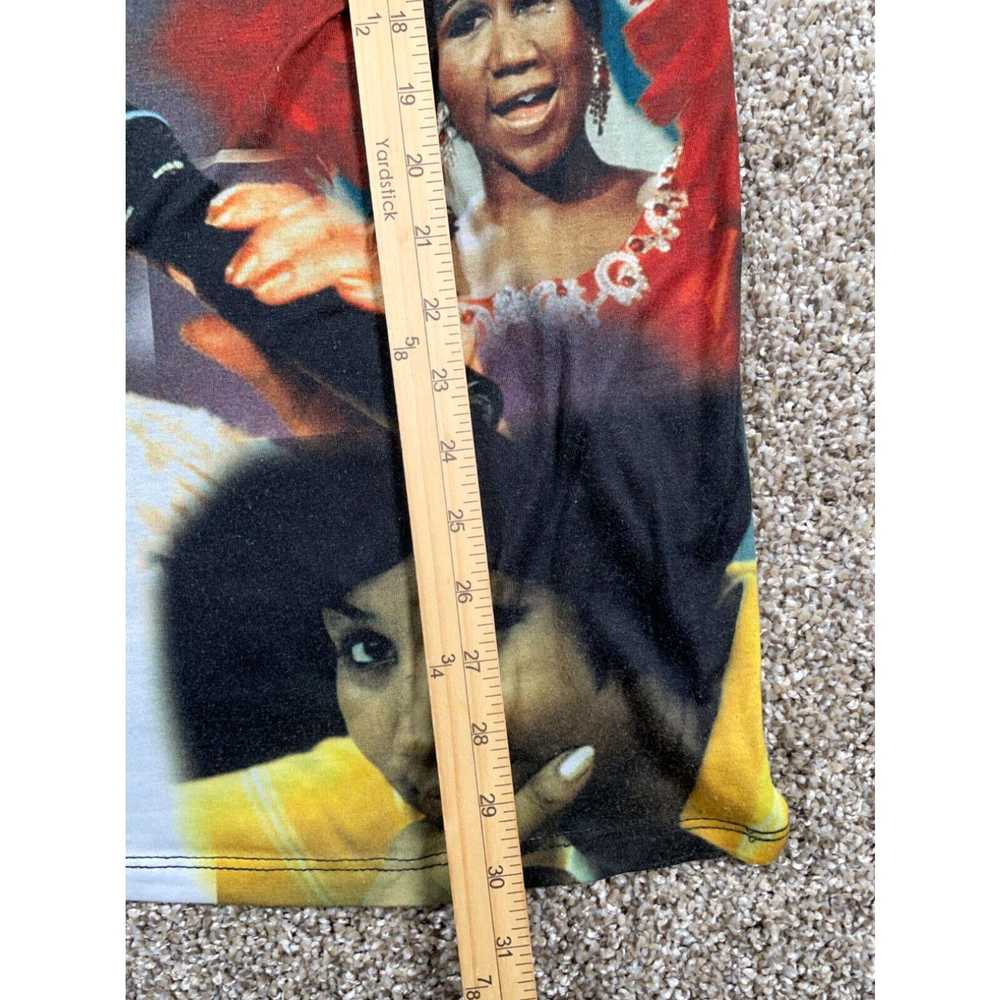 Vintage Aretha Franklin Memorial Print T-Shirt Ad… - image 7