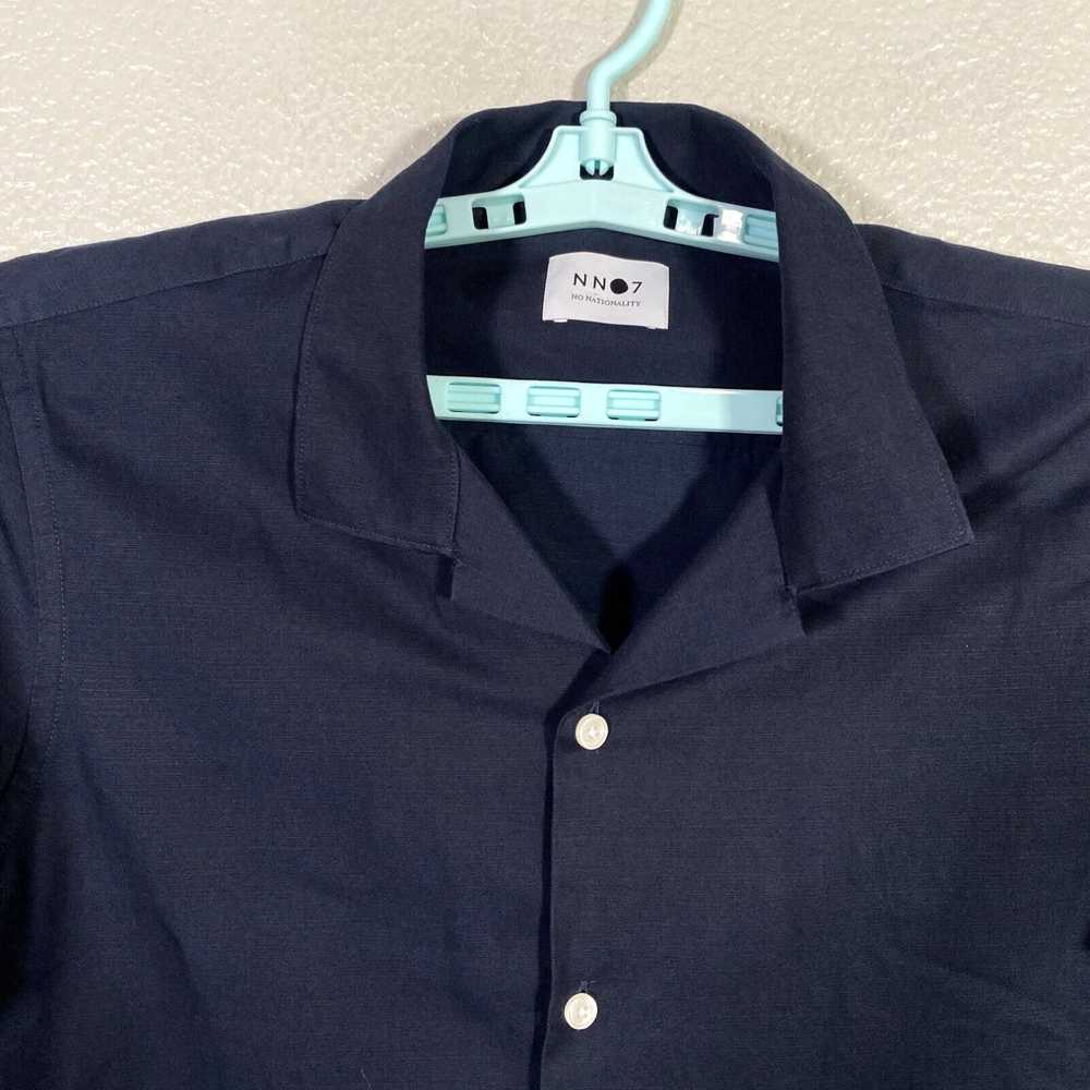 Vintage No Nationality NNO7 Shirt Mens XL Navy Bl… - image 2