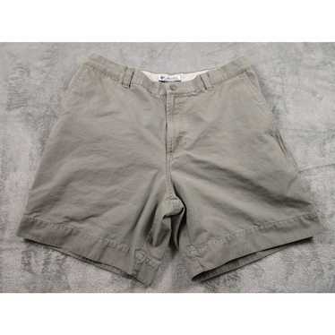 Vintage Columbia Shorts Mens 36 Green Pockets Cot… - image 1