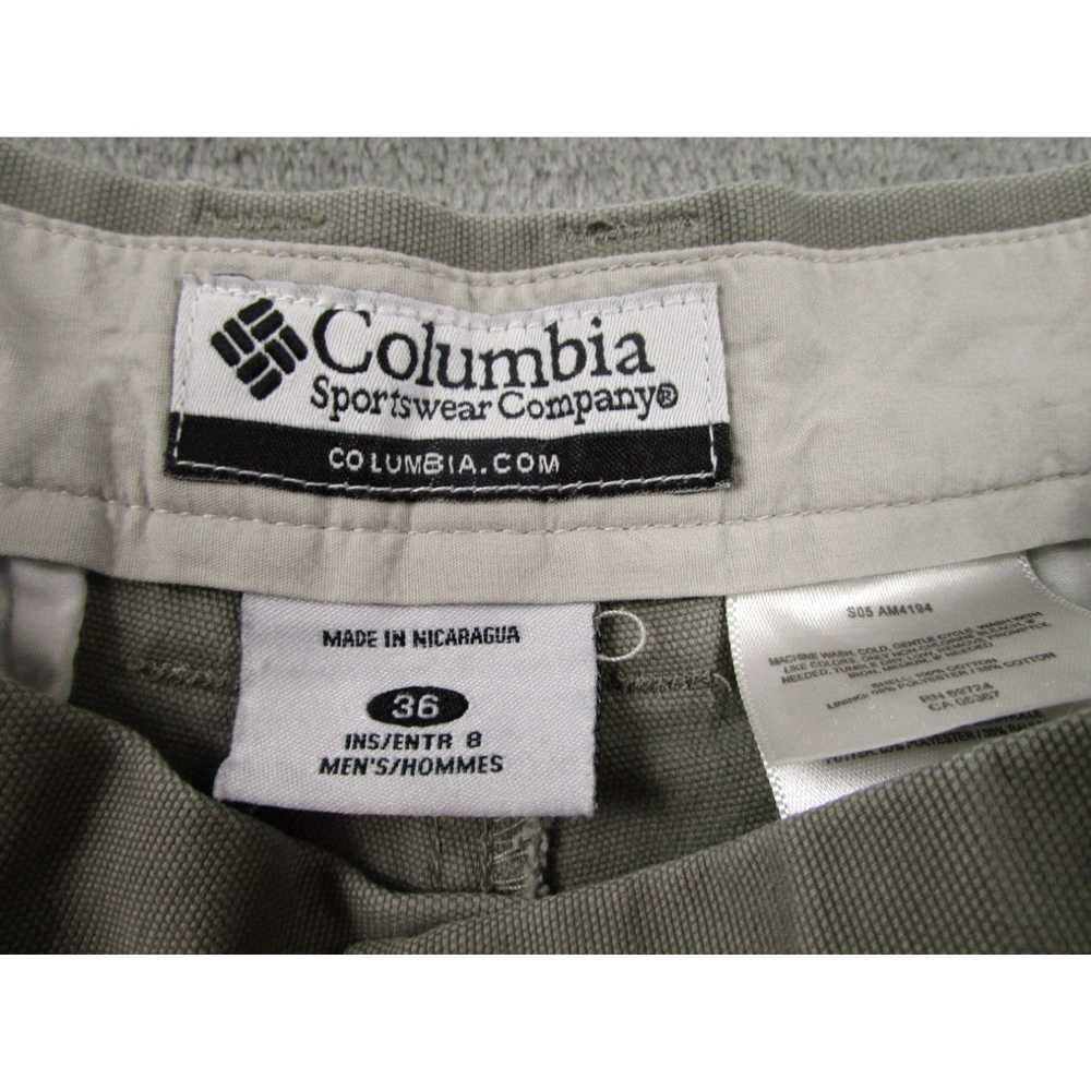 Vintage Columbia Shorts Mens 36 Green Pockets Cot… - image 2