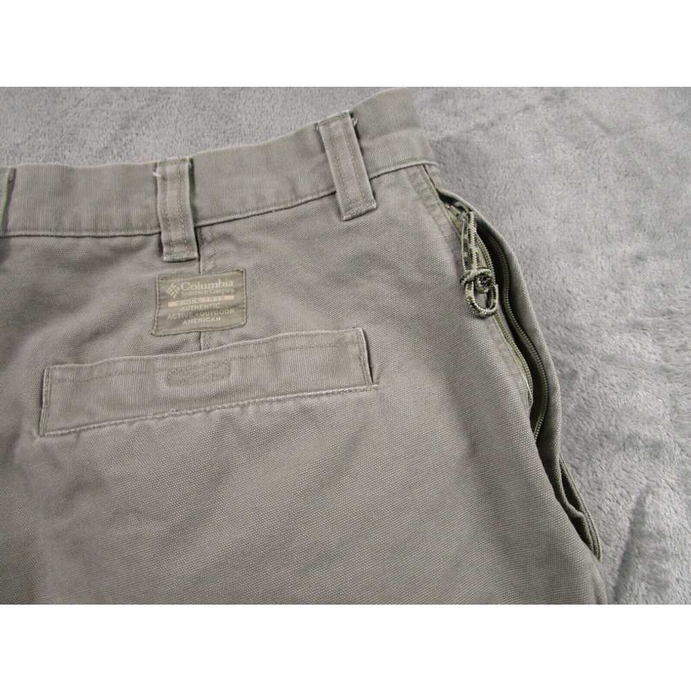 Vintage Columbia Shorts Mens 36 Green Pockets Cot… - image 5