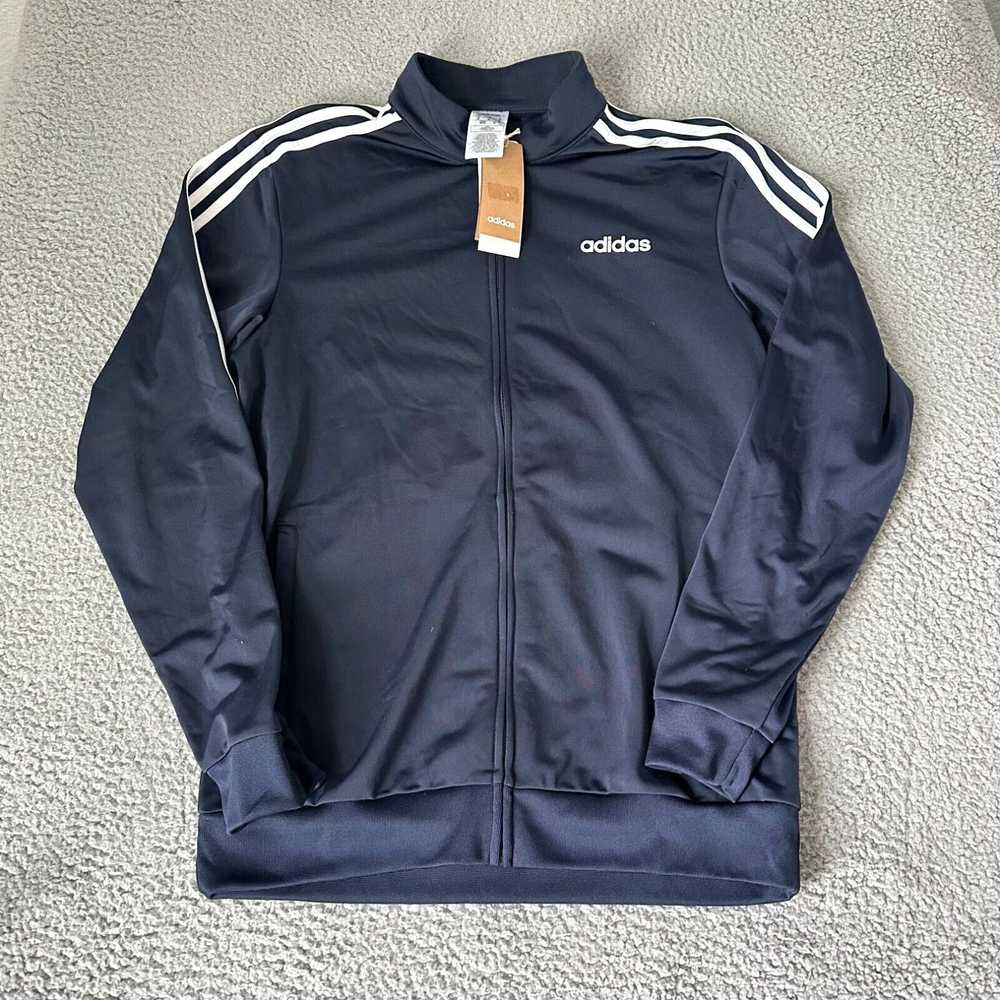 Adidas Adidas Jacket Adult Medium Blue White Stri… - image 1