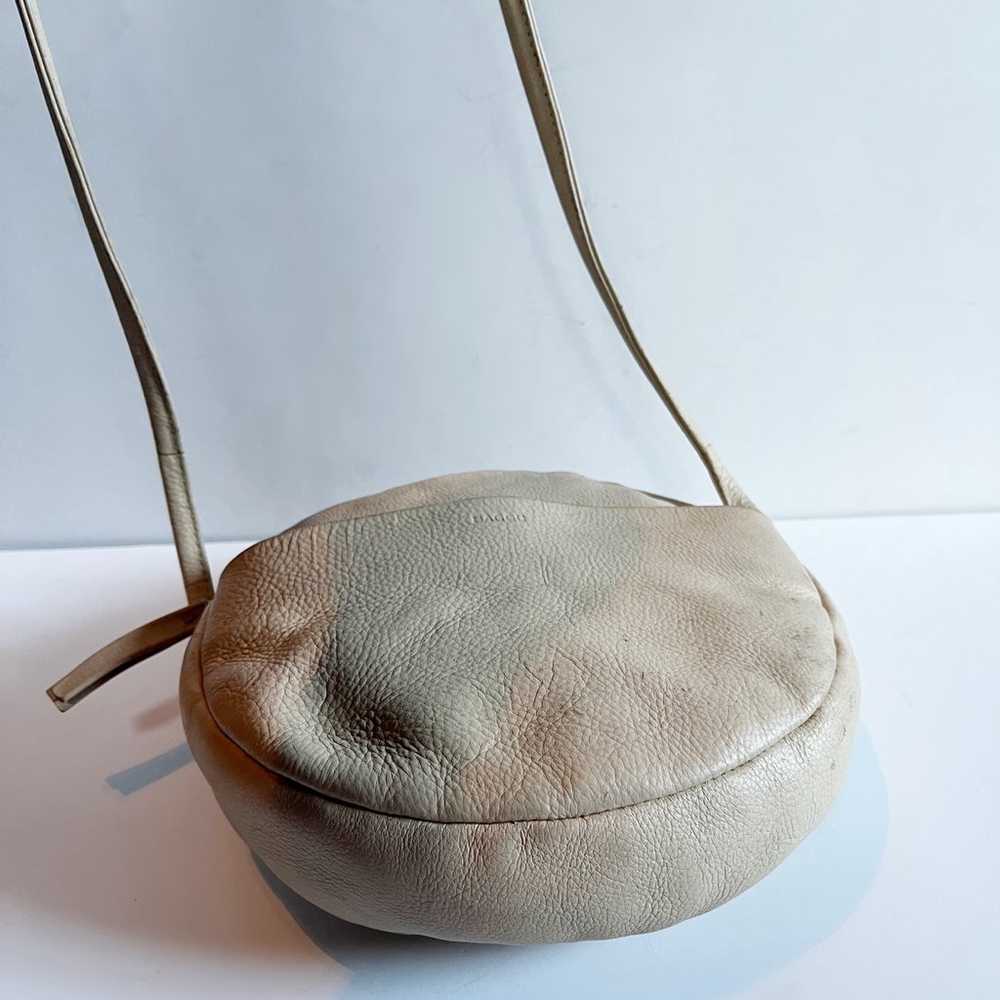 Vintage Baggu Natural milled pebbled leather Beig… - image 6