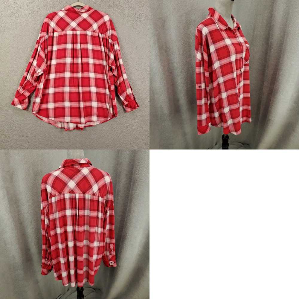 Torrid Torrid 2 Button Up Women 2X Pink Red White… - image 8