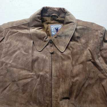 Vintage Brown Jacket JLC American outlets Classics Apparel Quality leather jacket 90s XL