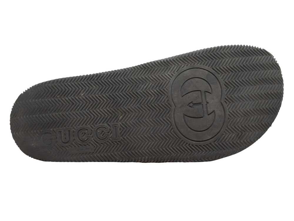 Black & Multicolor Gucci Men's Rubber Slide Sanda… - image 5