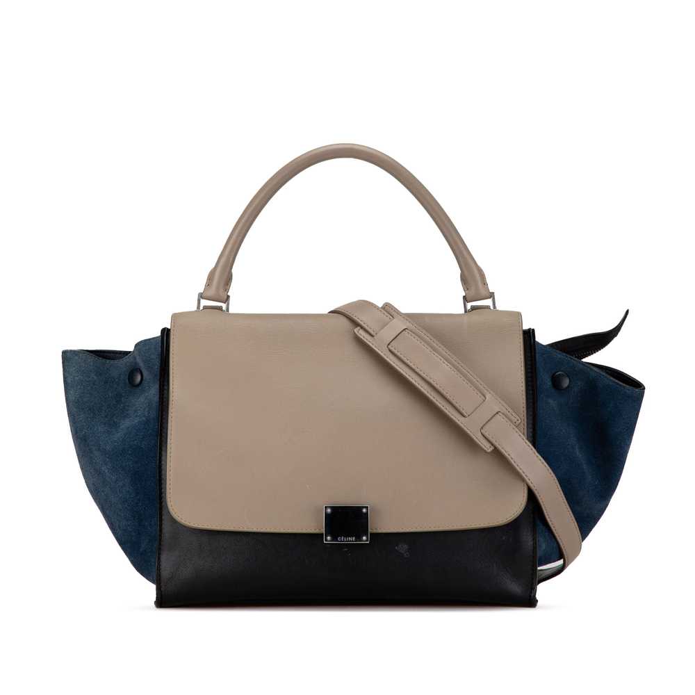 Black Celine Large Tricolor Trapeze Satchel - image 1