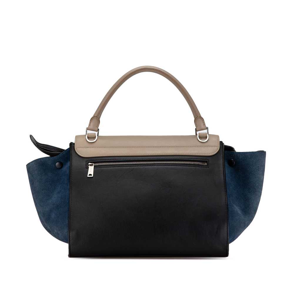 Black Celine Large Tricolor Trapeze Satchel - image 3