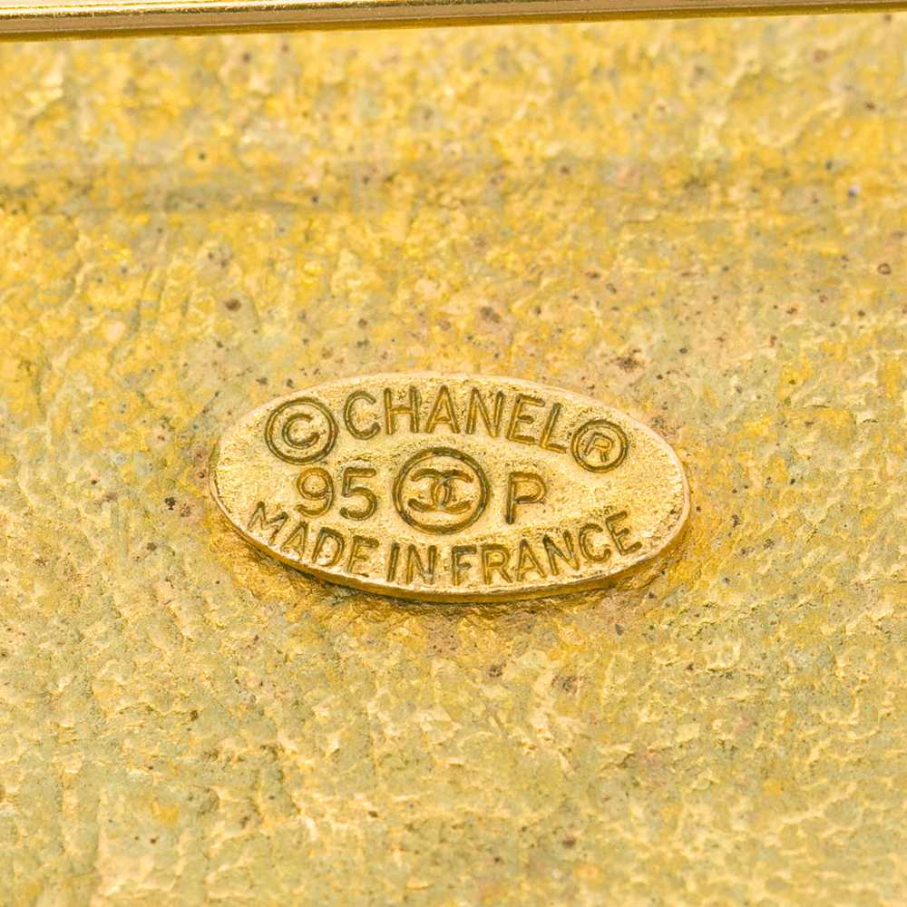 Gold Chanel CC Brooch - image 3