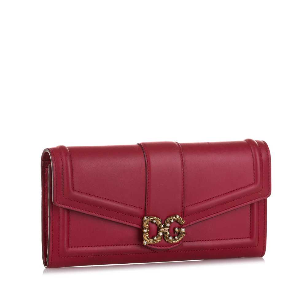 Red Dolce & Gabbana DG Love Continental Wallet - image 2