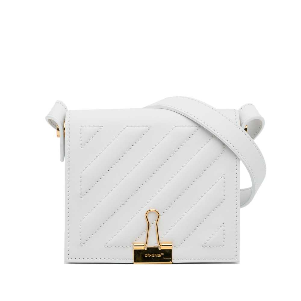 White Off-White Baby Binder Clip Crossbody Bag - image 1