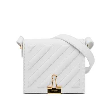 White Off-White Baby Binder Clip Crossbody Bag - image 1