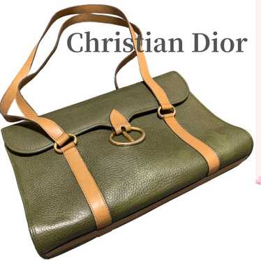 Christian Dior Genuine Leather Shoulder Bag Vinta… - image 1