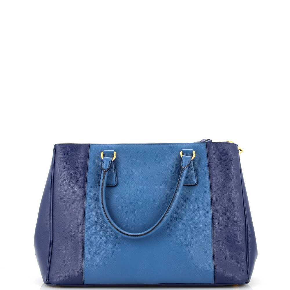 PRADA Bicolor Double Zip Lux Tote Saffiano Leathe… - image 3