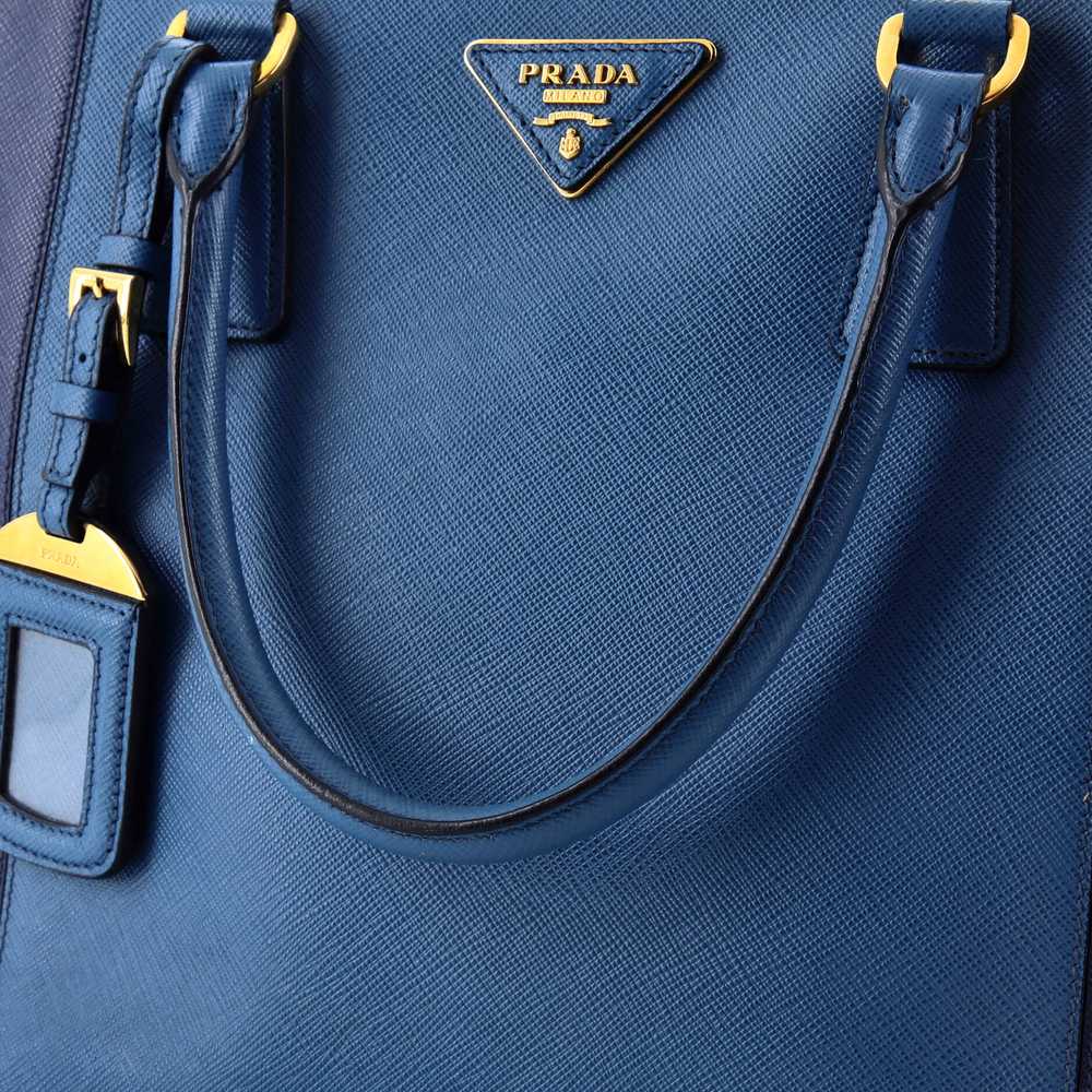 PRADA Bicolor Double Zip Lux Tote Saffiano Leathe… - image 7