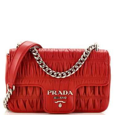 PRADA Chain Flap Shoulder Bag Nappa Gaufre Small - image 1