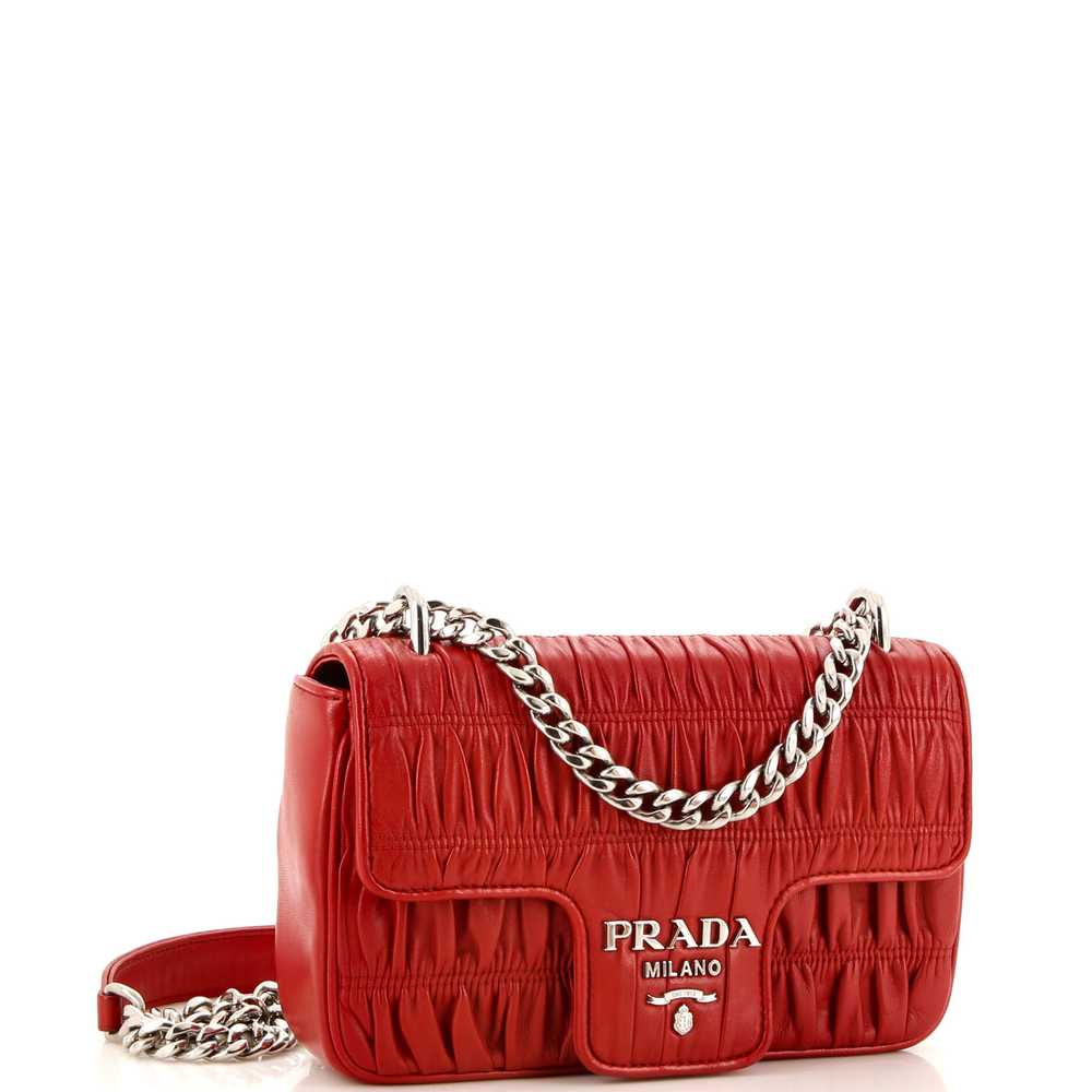 PRADA Chain Flap Shoulder Bag Nappa Gaufre Small - image 2