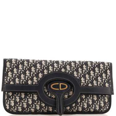 Christian Dior Fold Over Clutch Oblique Canvas