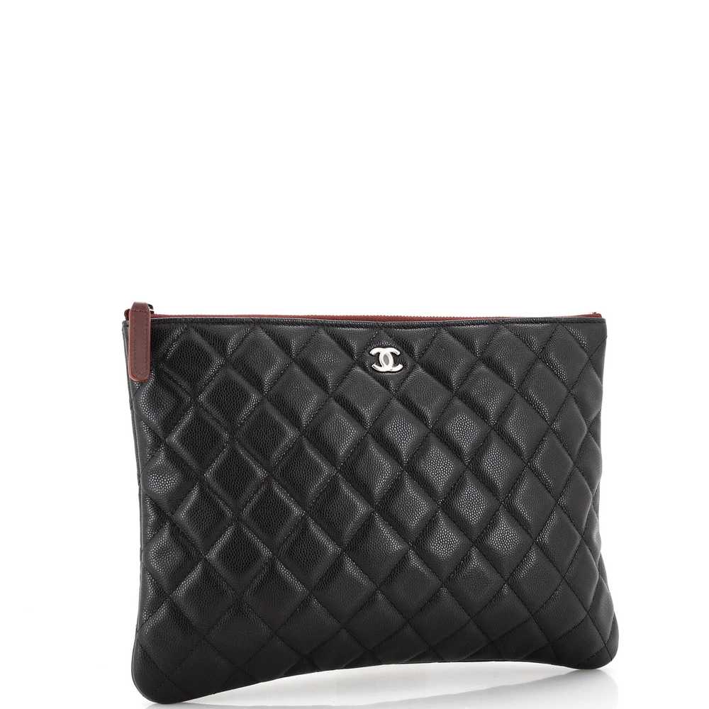 CHANEL O Case Clutch Quilted Caviar Medium - image 2