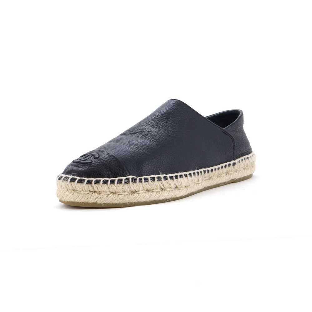 CHANEL Women's CC Logo Cap Toe Espadrilles Leather - image 1