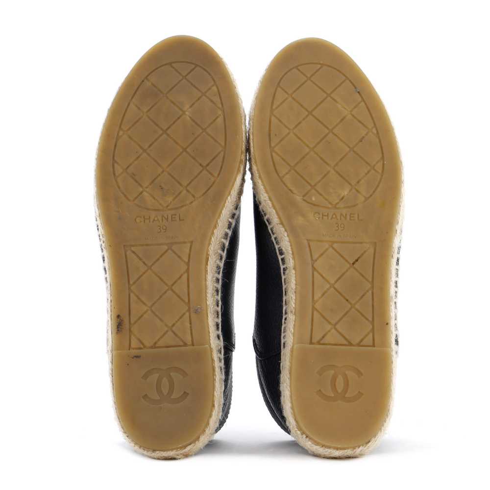 CHANEL Women's CC Logo Cap Toe Espadrilles Leather - image 4