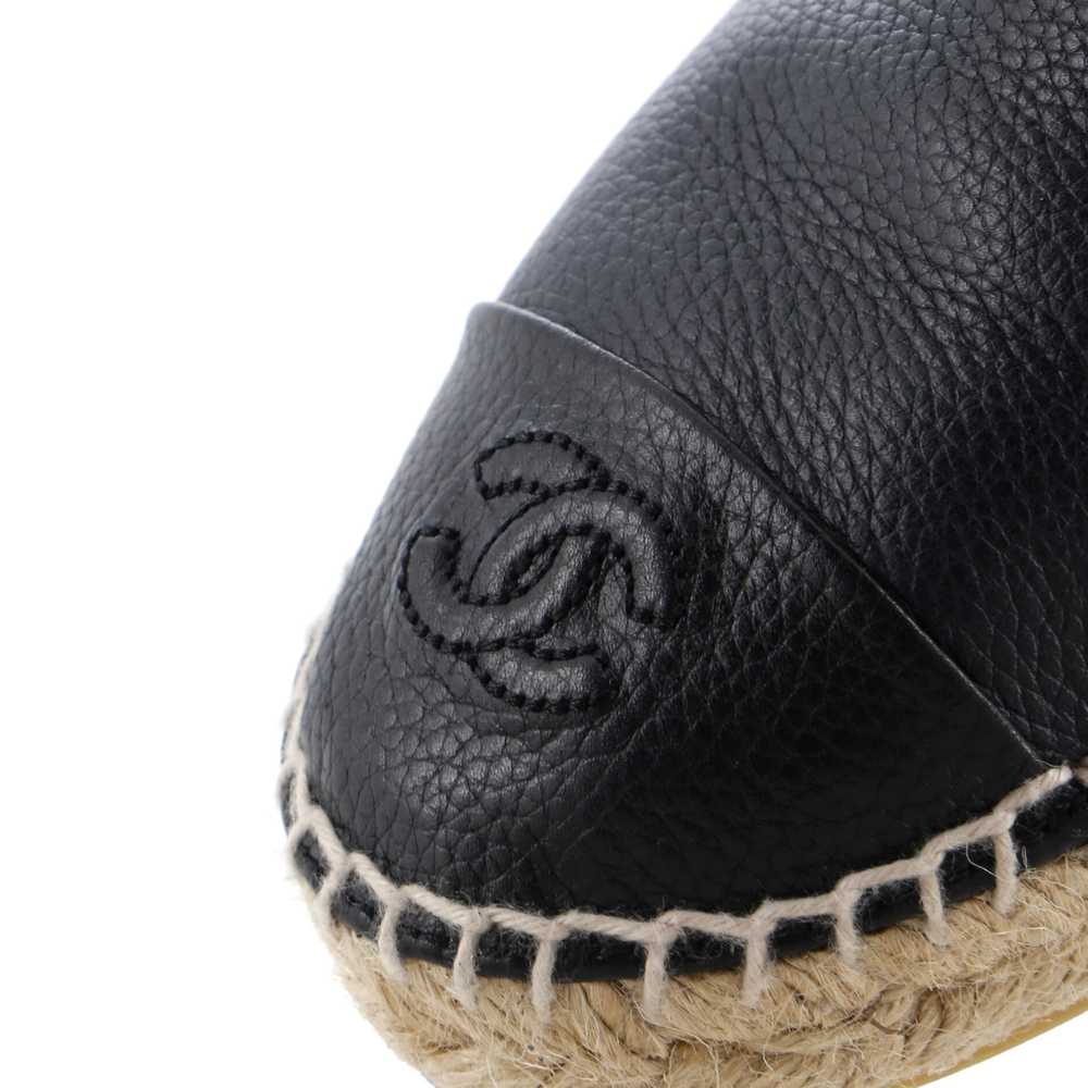 CHANEL Women's CC Logo Cap Toe Espadrilles Leather - image 5