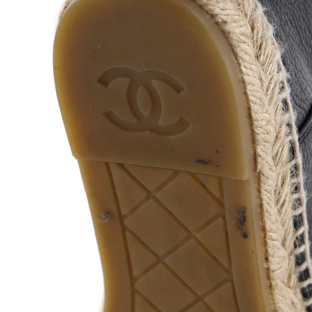 CHANEL Women's CC Logo Cap Toe Espadrilles Leather - image 6