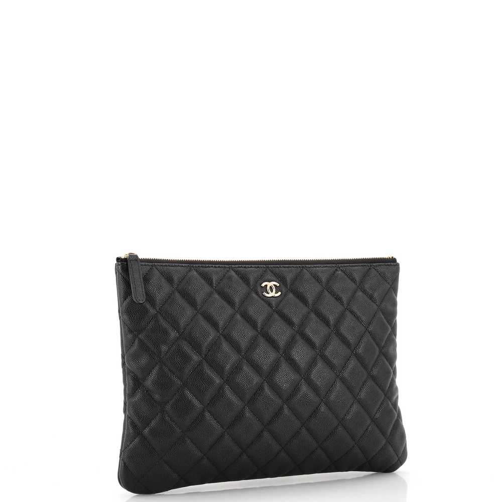 CHANEL O Case Clutch Quilted Caviar Medium - image 2