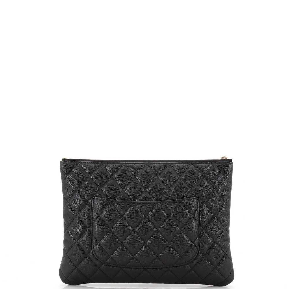 CHANEL O Case Clutch Quilted Caviar Medium - image 3