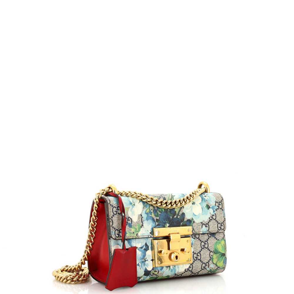 GUCCI Padlock Shoulder Bag Blooms Print GG Coated… - image 2