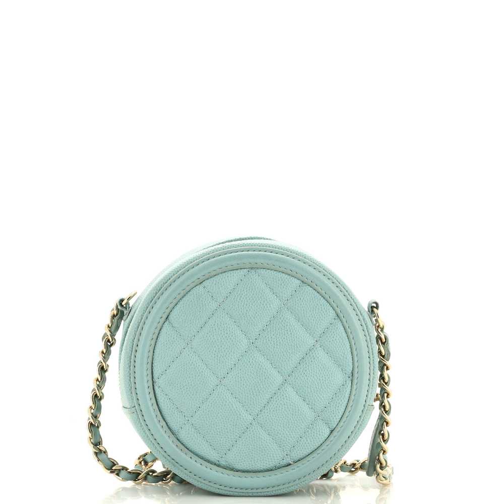 CHANEL Filigree Round Clutch with Chain Quilted C… - image 3