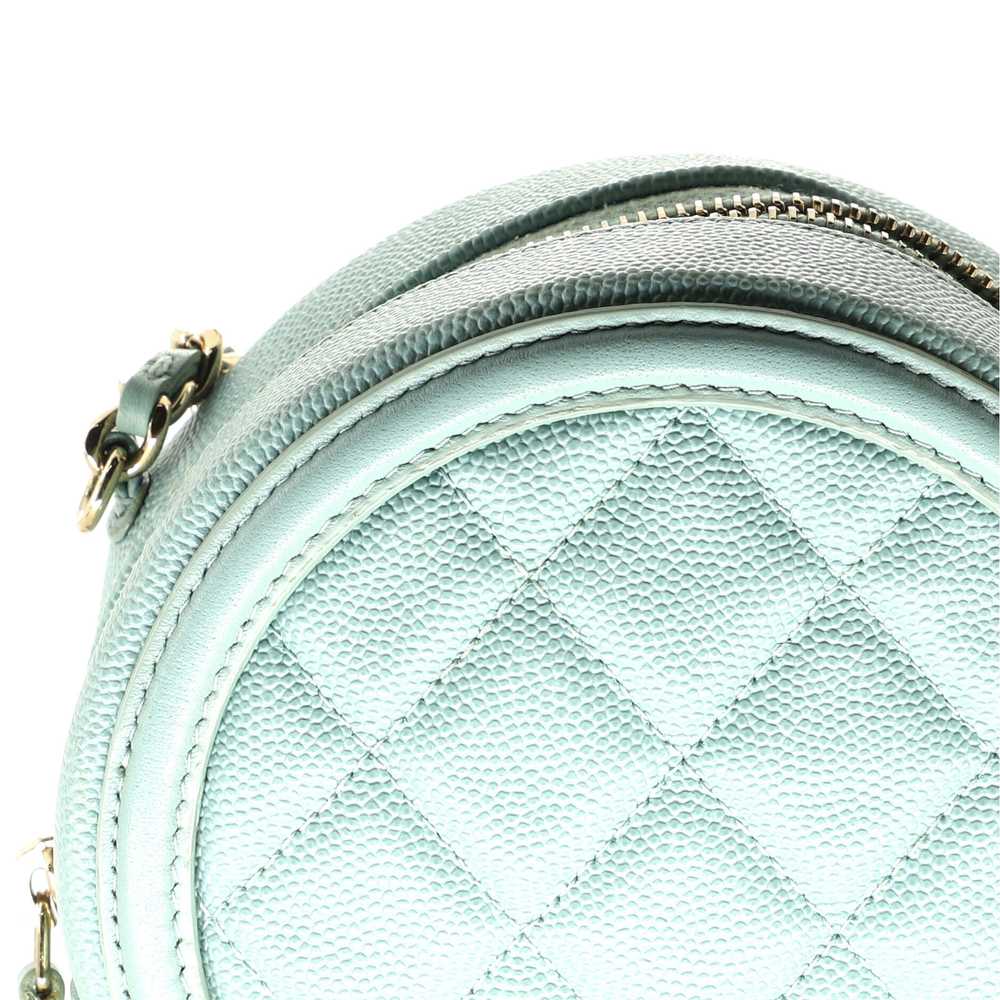 CHANEL Filigree Round Clutch with Chain Quilted C… - image 7