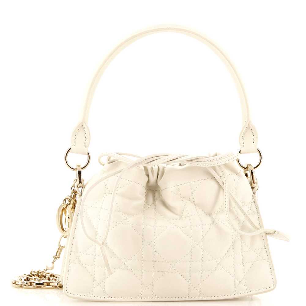 Christian Dior Milly Drawstring Chain Bag Cannage… - image 1